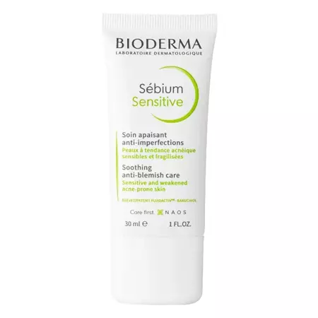 Bioderma - Заспокійливий крем для проблемної шкіри - Sebium Sensitive - 30ml