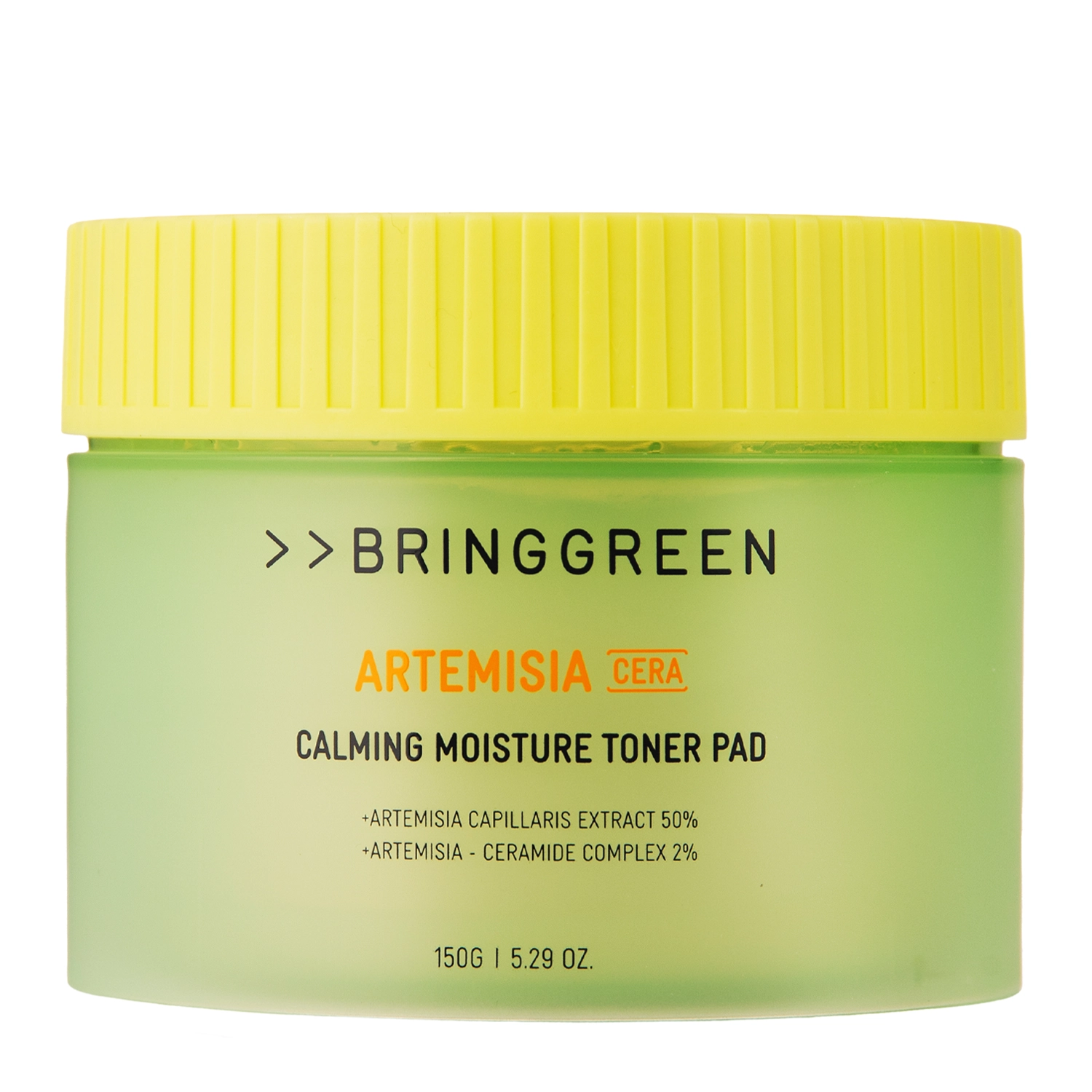 Bring Green - Artemisia Cera Calming Moisture Toner Pad - Зволожувальні педи для обличчя з екстрактом полину - 90шт.