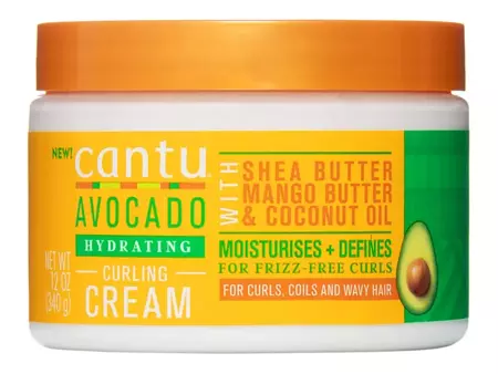 Cantu - Зволожуючий крем для укладання кучерявого волосся - Avocado - Hydrating Curling Cream - 340g