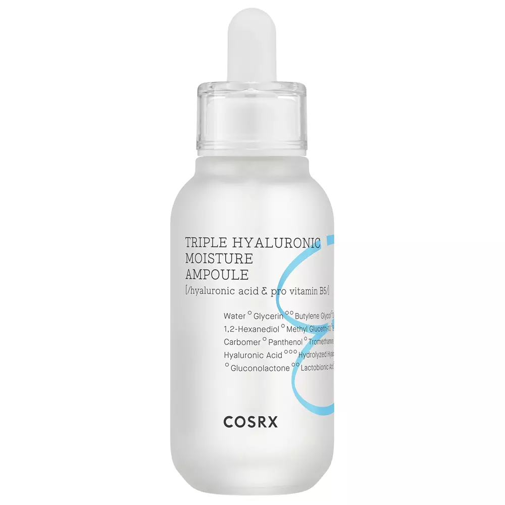 Cosrx - Зволожувальна ампула для обличчя з потрійною гіалуроновою кислотою - Hydrium Triple Hyaluronic Ampoule - 40ml