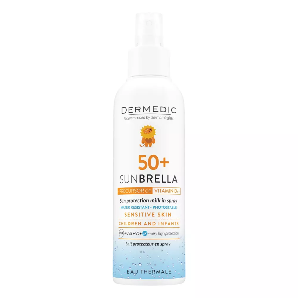 Dermedic - Sunbrella - Sun Protection Milk in Spray SPF 50+ - Сонцезахисний спрей для дітей віком від 6 місяців - 150ml