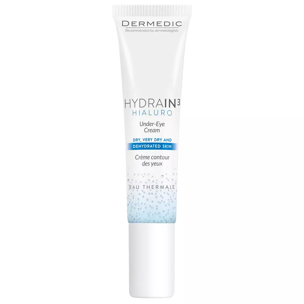 Dermedic - Зволожувальний крем для шкіри навколо очей - Hydrain 3 Hialuro - Under-Eye Cream - 15ml