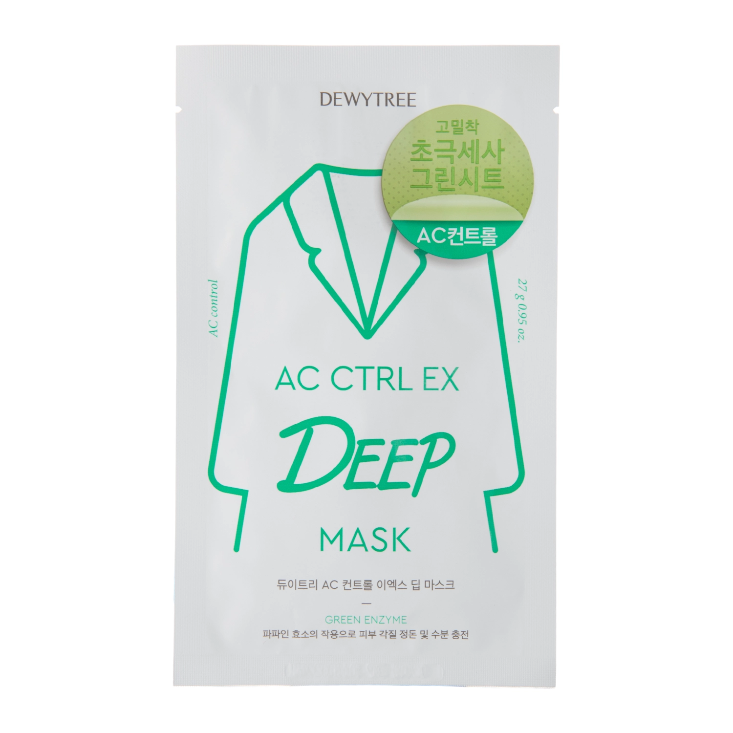 Dewytree - AC Ctrl Deep Mask - Очищувальна тканинна маска для обличчя - 1шт./27g