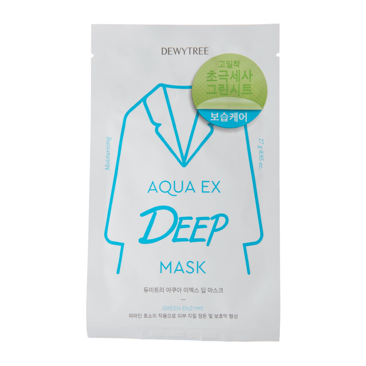 Dewytree - Aqua Deep Mask - Зволожувальна тканинна маска для обличчя - 1шт./27g