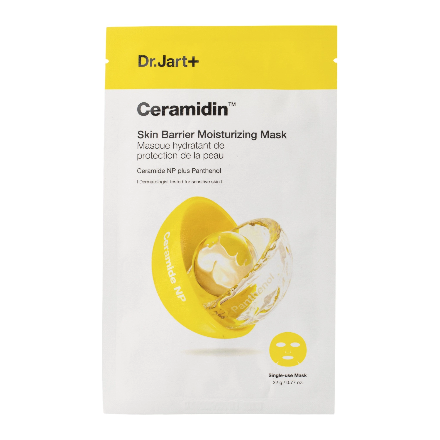 Dr.Jart+ - Ceramidin Skin Barrier Moisturizing Mask - Зволожувальна тканинна маска із церамідами - 22g