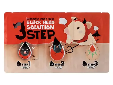 Elizavecca - Milky Piggy Black Head 3 Step - Набір 3 етапи для видалення чорних крапок