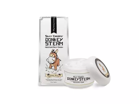 Elizavecca - Зволожуючий легкий крем на основі віслячого молока - Silky Creamy Donkey Steam Moisture Milky Cream - 100ml