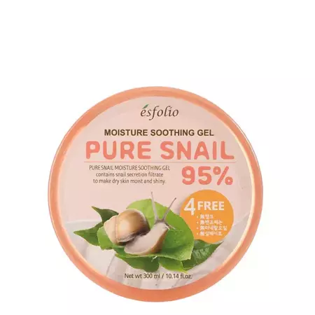 Esfolio - Moisture Soothing Gel Pure Snail 95% - Заспокійливий і зволожувальний гель зі слизом равлика - 300ml