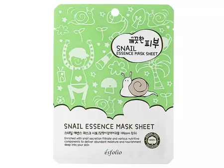 Esfolio - Pure Skin Snail Essence Mask Sheet - Зволожувальна тканинна маска зі слизом равлика - 25ml