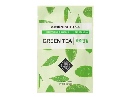 Etude House - 0.2mm Therapy Air Mask - Green Tea - Очищаюча і розгладжуюча маска з екстрактом зеленого чаю