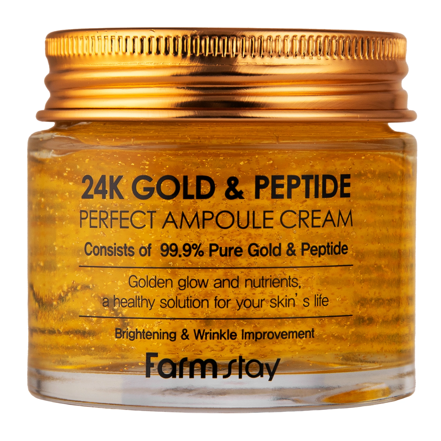 Farmstay - 24K Gold & Peptide Perfect Ampoule Cream - Ампульний крем із золотом і пептидами - 80ml