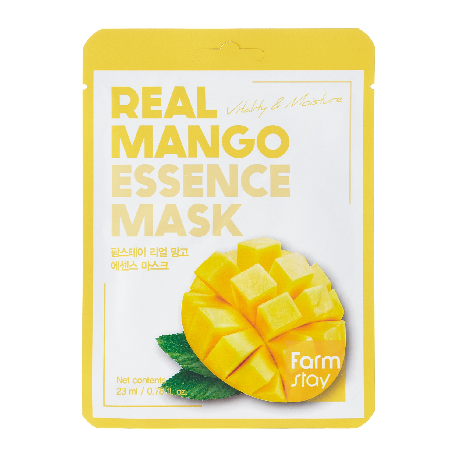 Farmstay - Real Mango Essence Mask - Розгладжувальна тканинна маска з екстрактом манго - 23ml/1шт.