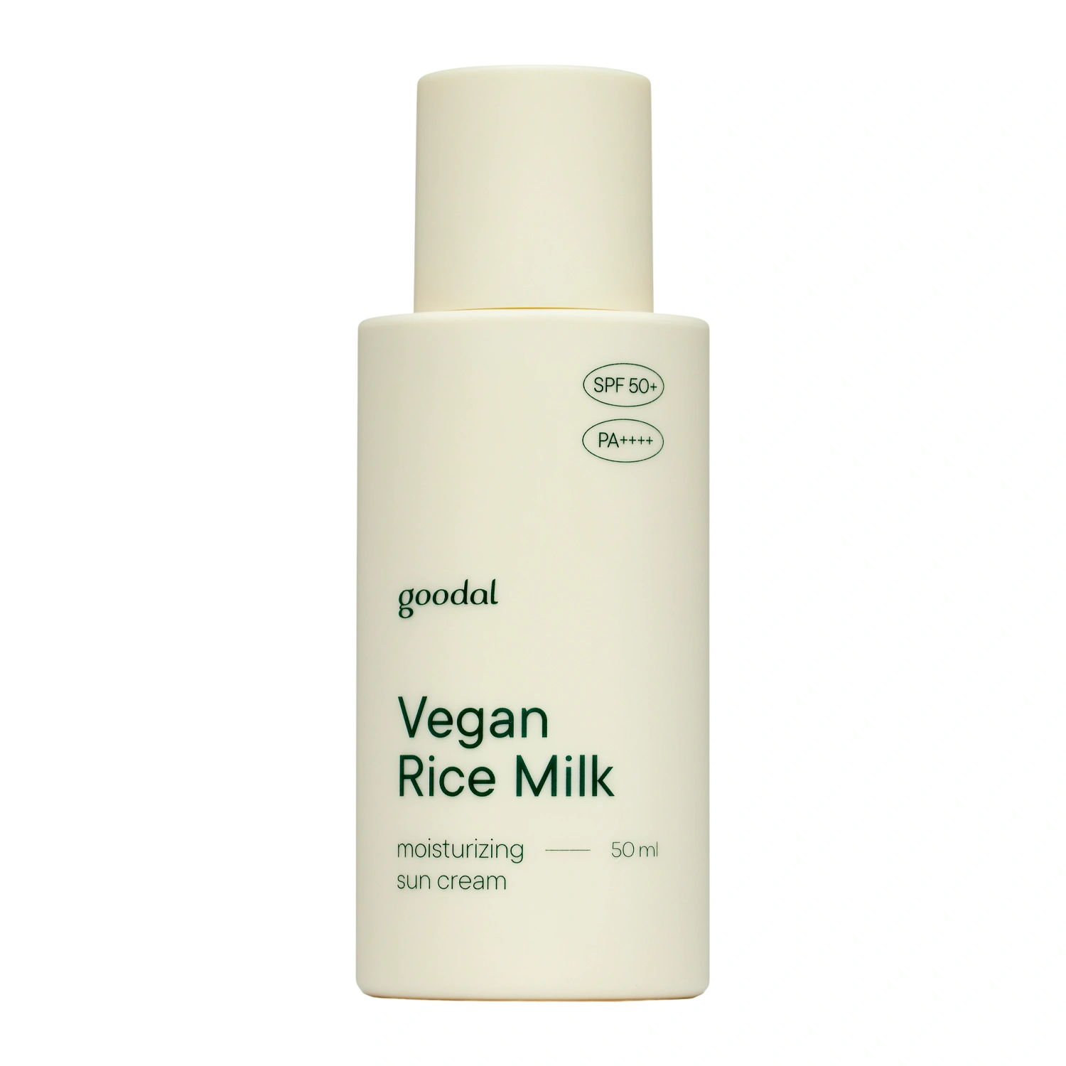 Goodal - Vegan Rice Milk Moisturizing Sun Cream SPF50+/PA++++ - Веганський зволожувальний крем із фізичними фільтрами - 50ml