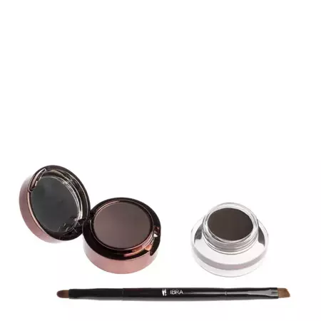 Ibra Makeup - Eyebrow Pomade & Powder - Помадка і тіні для брів - Brown - 7g