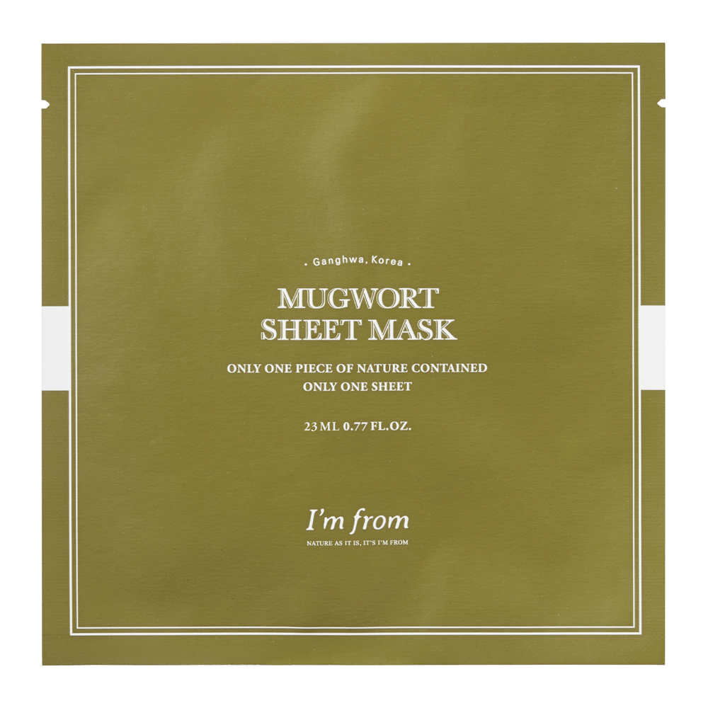 I'm From - Mugwort Sheet Mask - Заспокійлива тканинна маска з екстрактом полину - 1шт./23ml
