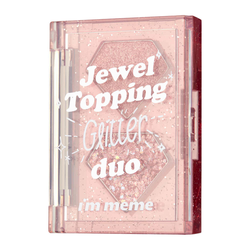 I'm Meme - Jewel Topping Glitter Duo - Тіні для повік із глітером - 01 Rose Jewel - 3g