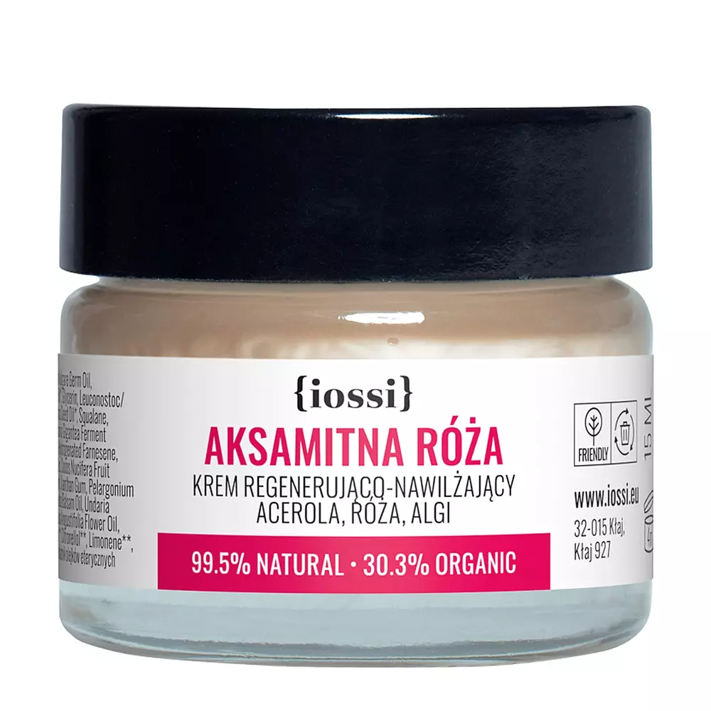 Iossi - Відновлюючий і зволожуючий крем з ацеролою, трояндою і водоростями - 15 ml
