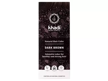 Khadi - Natural Hair Colour - Henna Dark Brown - Натуральна трав'яна хна - Темно-коричнева - 100g