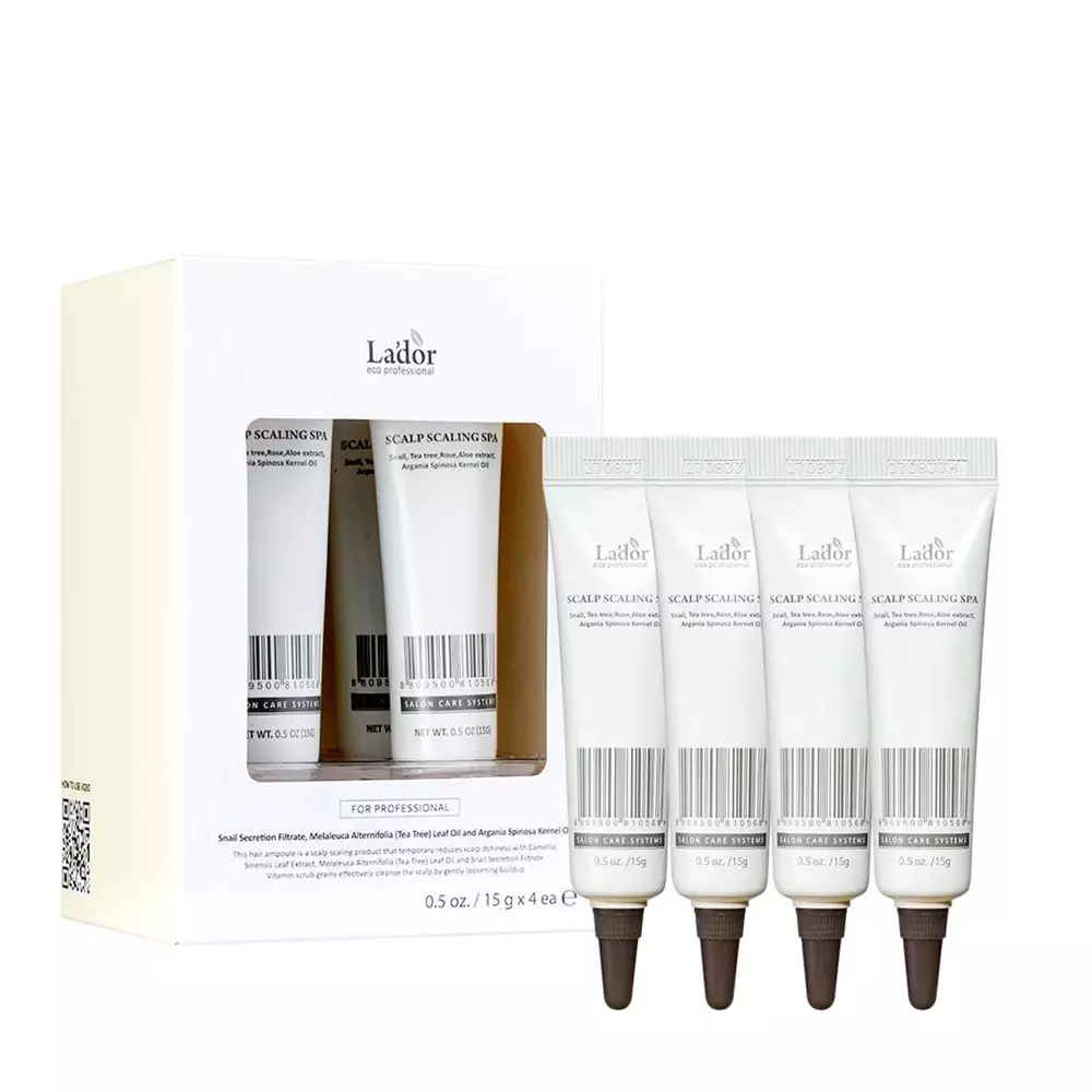 La'dor - Scalp Scaling Spa Ampoule - Пілінг для шкіри голови - 4x15g