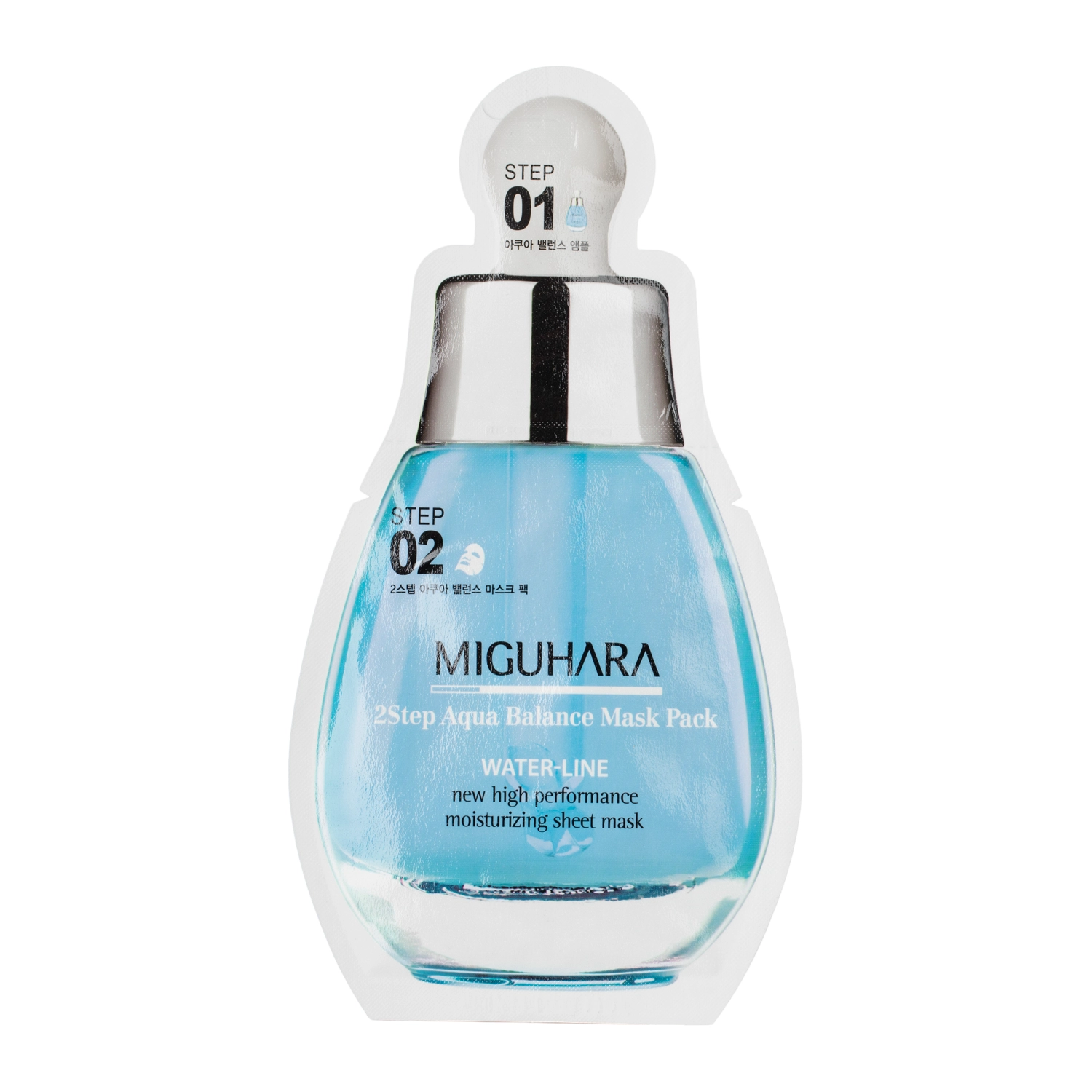 Miguhara - 2Step Aqua Balance Mask Pack - Зволожувальна тканинна маска для обличчя - 1,7ml + 25ml