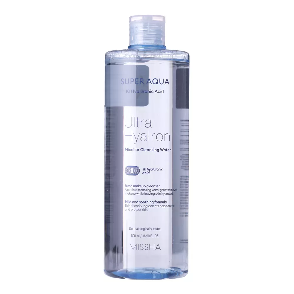 Missha - Зволожувальна міцелярна вода - Super Aqua - Ultra Hyalon Micellar Cleansing Water - 500ml