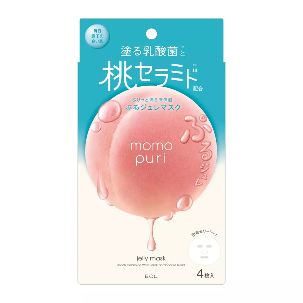 Momopuri - Jelly Mask - Набір зволожувальних масок для обличчя - 4х22ml