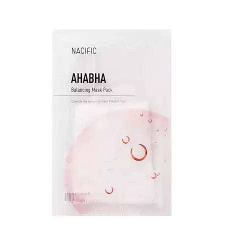 Nacific - AHA BHA Balancing Mask - Тканинна маска для обличчя з кислотами AHA та BHA - 30g