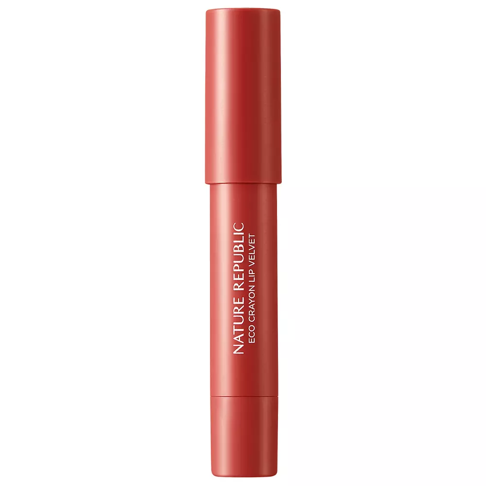 Nature Republic - By Flower Eco Crayon Lip Velvet - Помада для губ у формі олівця - 04 Chilli Red - 2,8g