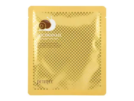 PETITFEE - Gold & Snail Hydrogel Mask Pack - Гідрогелева маска для обличчя з фільтратом слизу равлика