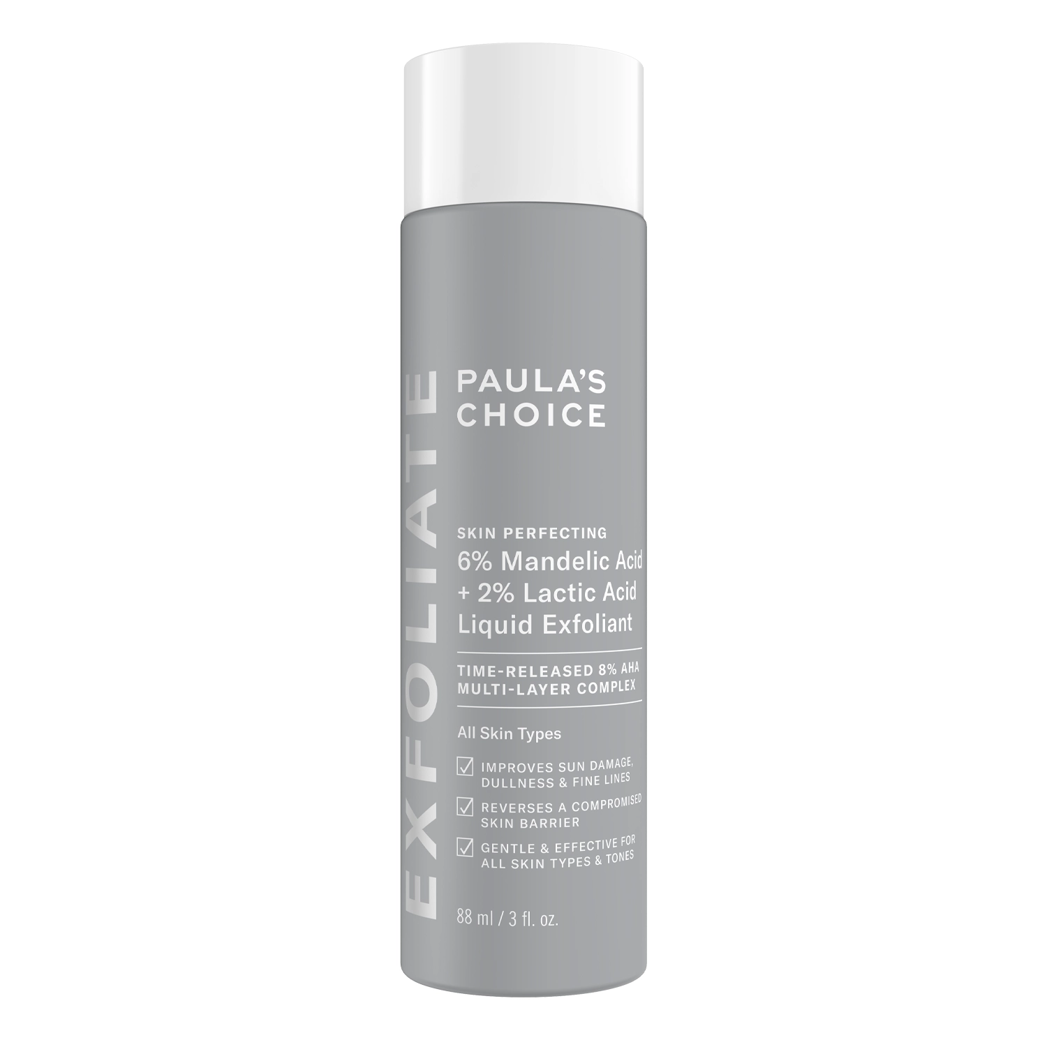 Paula's Choice - 6% Mandelic Acid + 2% Lactic Acid Liquid Exfoliant - Ексфоліант для обличчя з AHA-кислотами - 88ml