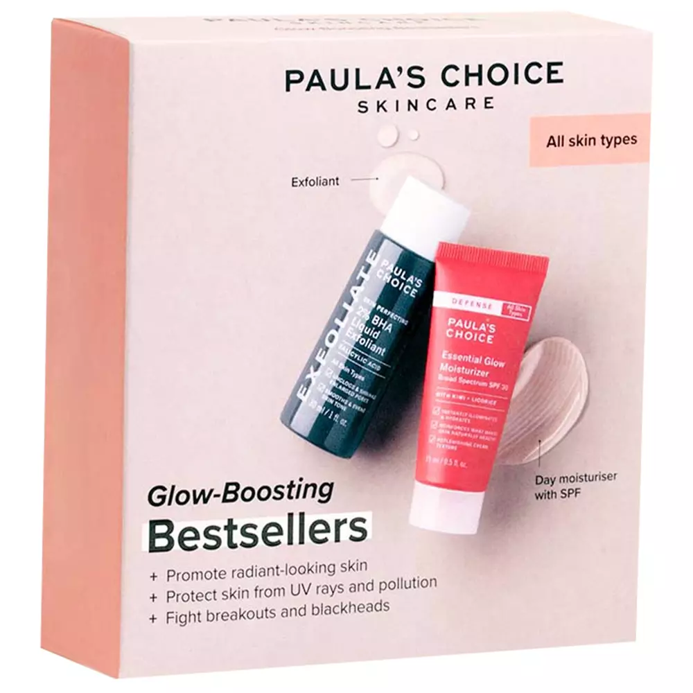 Paula's Choice - Набір бестселерів для відлущування та сяйва шкіри - Trial Kit Glow - Boosting Bestsellers