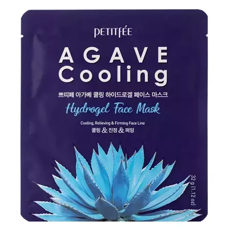 Petitfee - Гідрогелева охолоджувальна маска для обличчя з екстрактом агави - Agave Cooling Hydrogel Face Mask - 32g