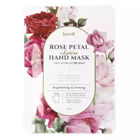 Petitfee - Зміцнювальна маска-рукавички для рук - Koelf Rose Petal Satin Hand Mask - 2шт