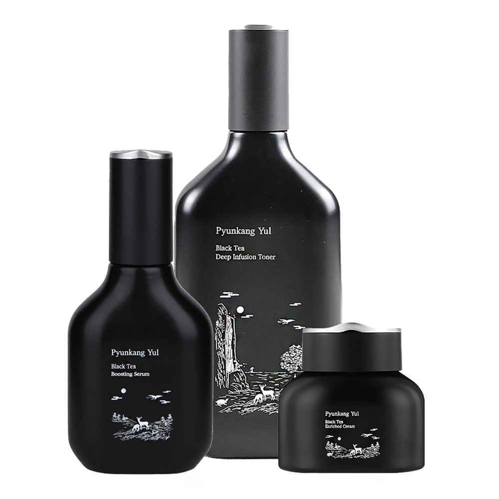 Pyunkang Yul - Набір антивікових засобів для обличчя - Black Tea Line Gift Set