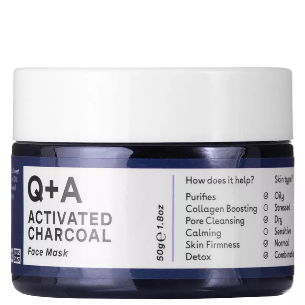 Q+A - Маска для обличчя з активованим вугіллям - Activated Charcoal - Face Mask - 50ml