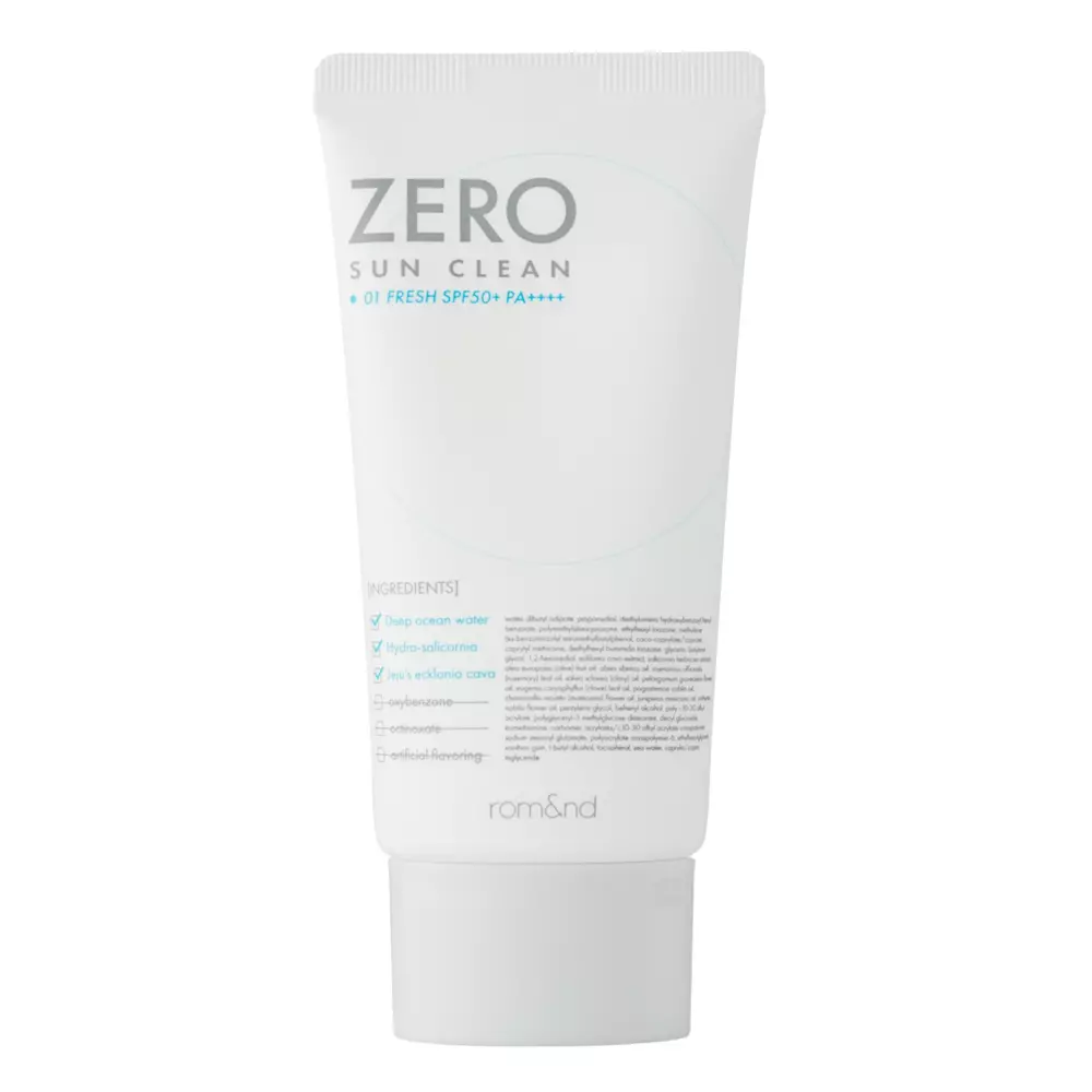 Rom&nd - Легкий сонцезахисний крем - Zero Sun Clean SPF50+ PA++++ - 01 Fresh - 50ml