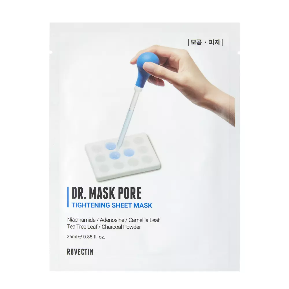 Rovectin - Dr. Mask Pore - Зволожувальна тканинна маска, що звужує пори - 25ml/1шт.