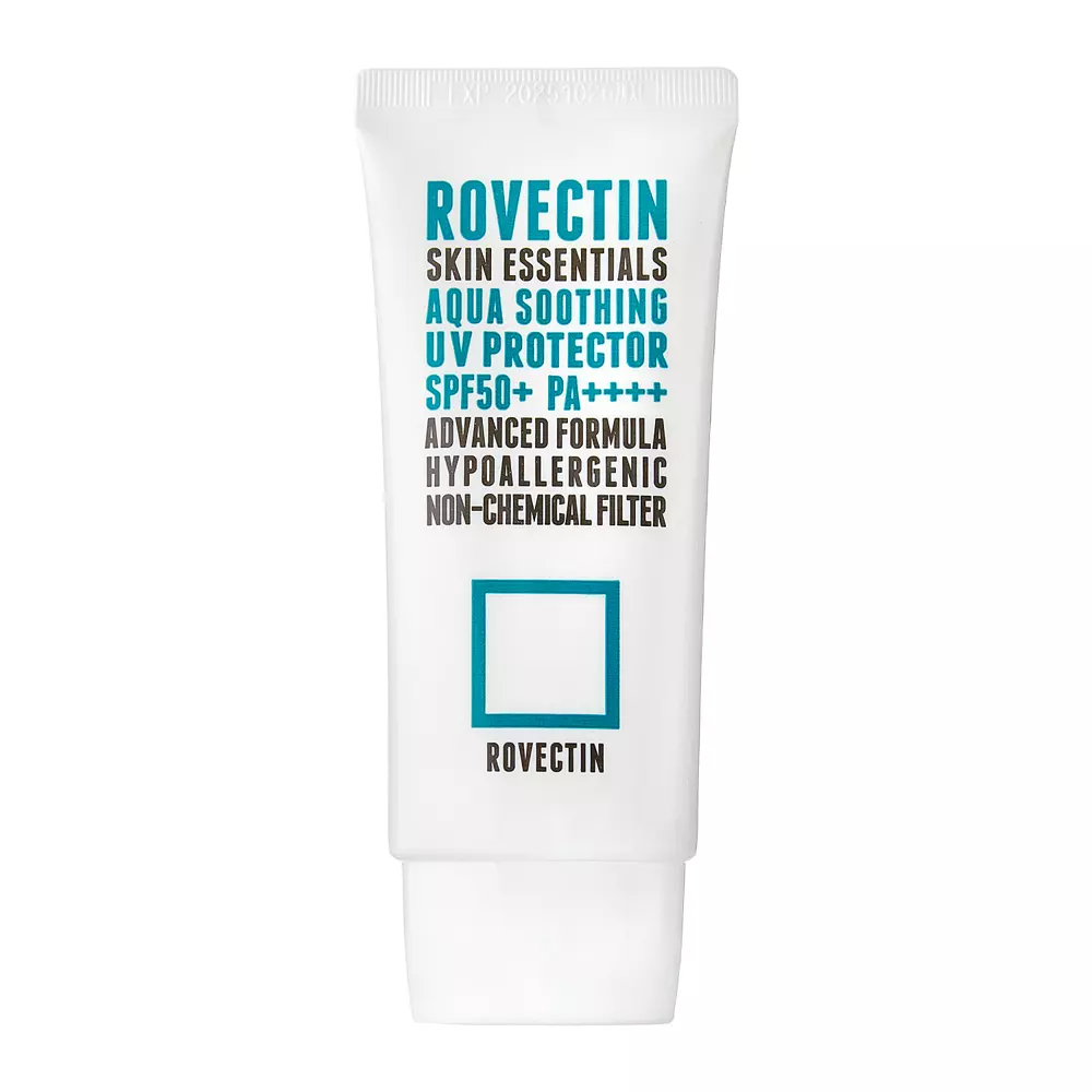 Rovectin - Skin Essentials Aqua Soothing UV Protector SPF50+/PA++++ - Сонцезахисний крем з фізичними фільтрами - 50ml