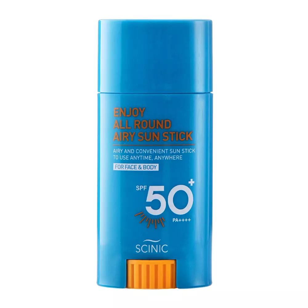 Scinic - Enjoy All Round Airy Sun Stick SPF50+ PA++++ - Легкий сонцезахисний стік для обличчя та тіла - 25g