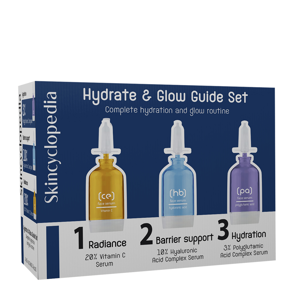 Skincyclopedia - Hydrate Guide Set - Набір косметики для зволоження шкіри обличчя - 3х15ml