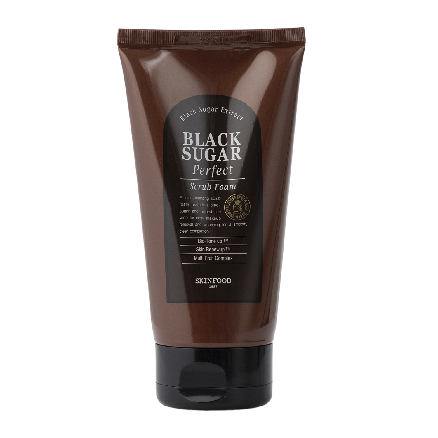 Skinfood - Black Sugar Perfect Scrub Foam - Розгладжувальна пінка для вмивання обличчя - 180ml