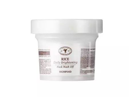 Skinfood - Rice Daily Brightening Mask Wash Off - Заспокійлива рисова маска для обличчя - 210g