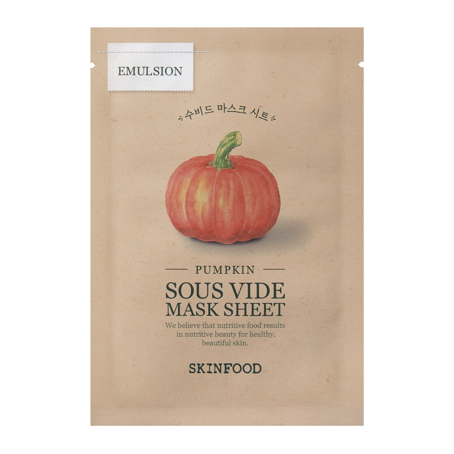 Skinfood - Sous Vide Mask Sheet Pumkin - Зміцнювальна тканинна маска для обличчя - 1шт./20g