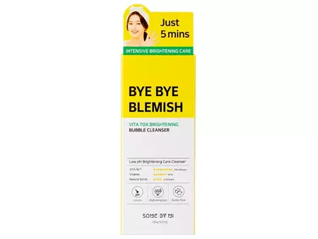 Some By Mi - Bye Bye Blemish Vita Tox Brightening Bubble Cleanser - Освітлювальна пінка для вмивання з вітаміном C - 120g 