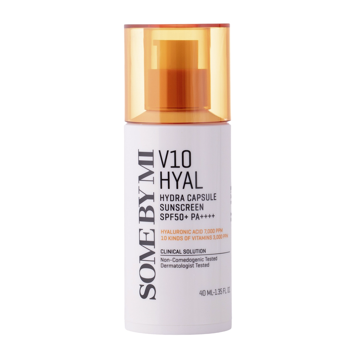 Some By Mi - V10 Hyal Hydra Capsule Sunscreen SPF 50+ PA++++ - Сонцезахисний крем для обличчя - 40ml