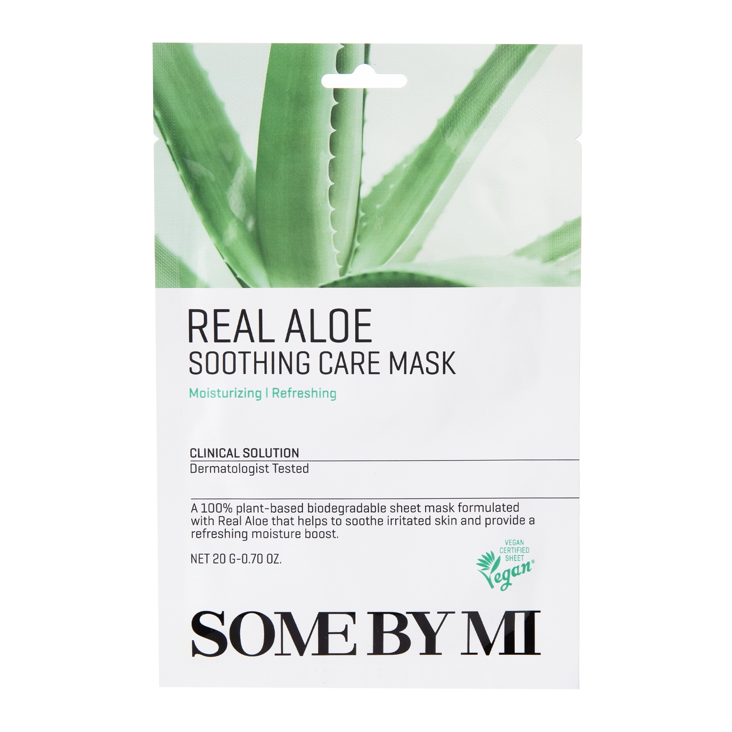 Some By Mi - Заспокійлива тканинна маска з екстрактом алое - Real Aloe Soothing Care Mask - 20g