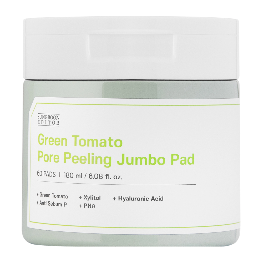 Sungboon Editor - Green Tomato Pore Peeling Jumbo Pad - Пілінг-педи для обличчя - 60шт./180ml