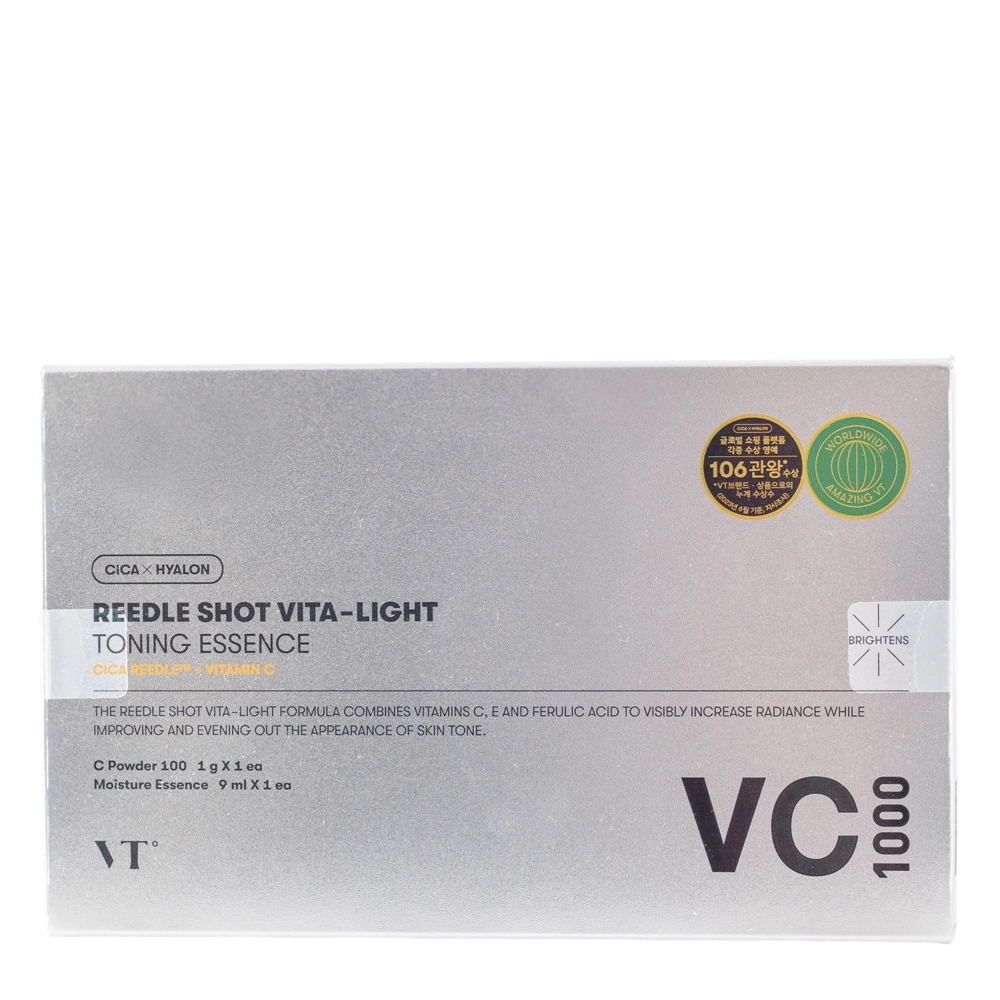 VT Cosmetics - Vita-Light Toning Essence VC1000 - Освітлювальна есенція з вітаміном С - 1,5g+8,5ml