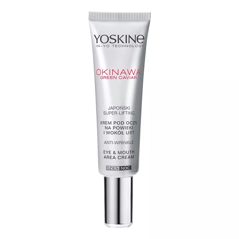 Yoskine - Крем проти зморшок для шкіри навколо очей та губ - Okinawa Green Caviar - 15ml