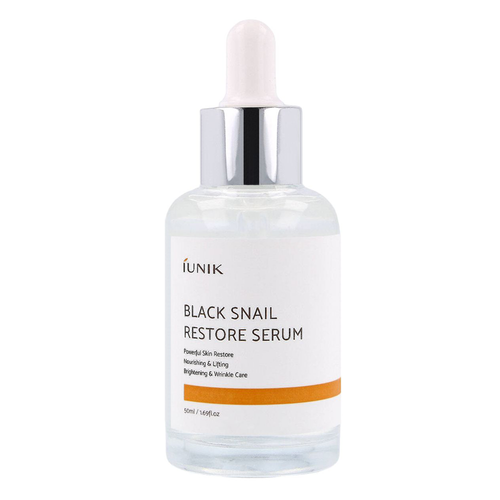 iUNIK - Black Snail Restore Serum - Регенерувальна сироватка зі слизом равлика - 50ml